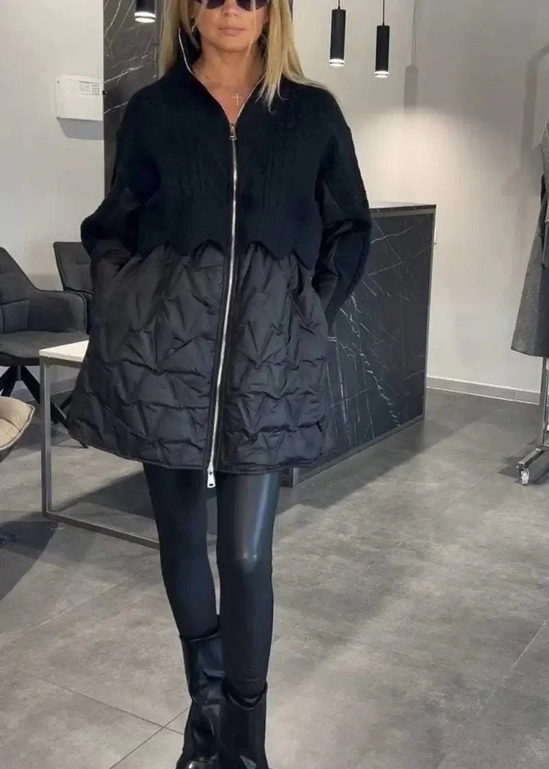 Ella's -  Coat with Knitted Top