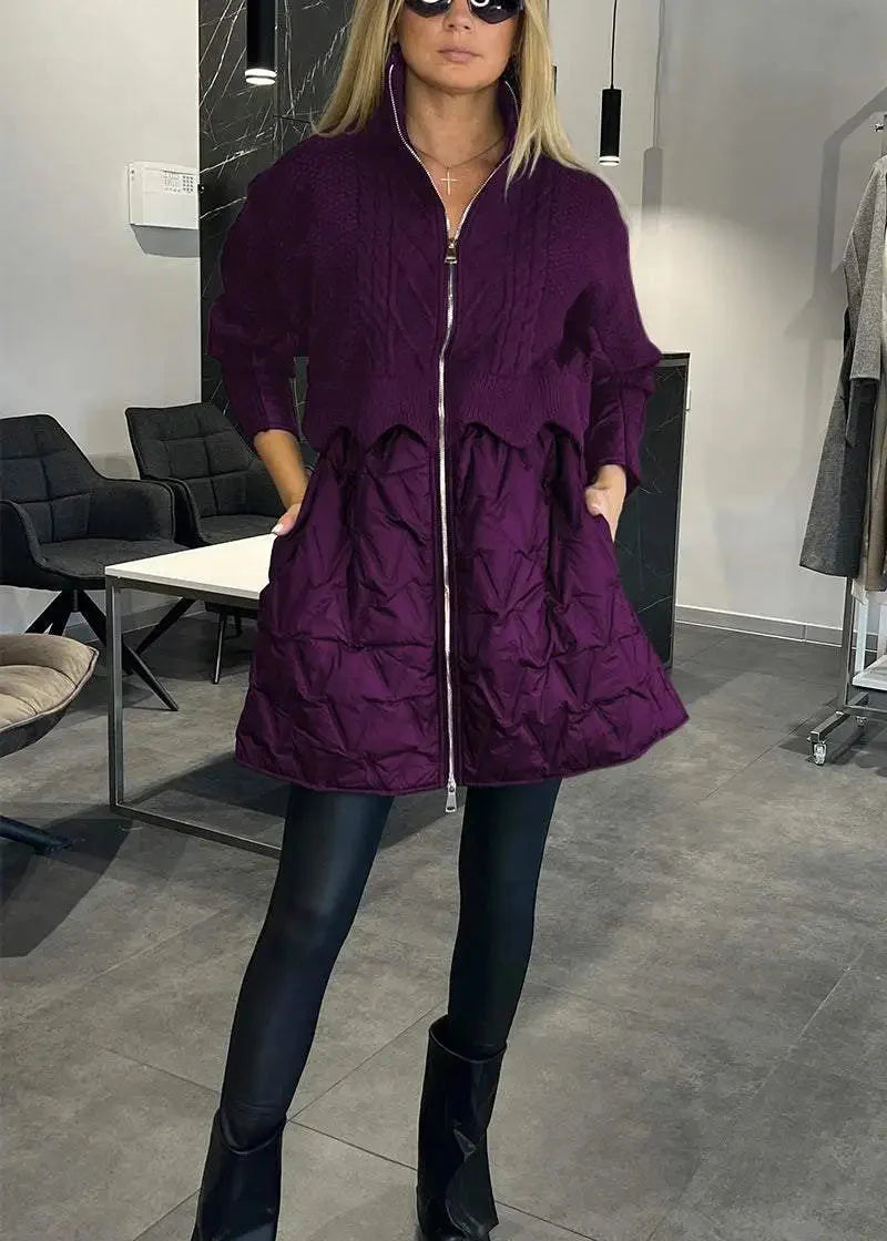 Ella's -  Coat with Knitted Top