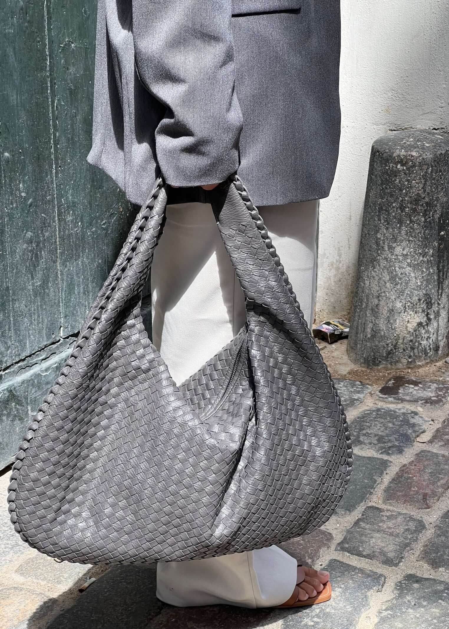 Trina - woven Lattice Shoulder Bag
