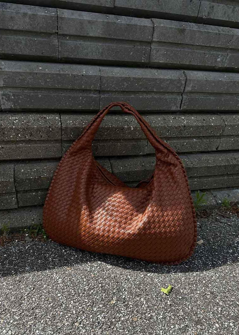Trina - woven Lattice Shoulder Bag