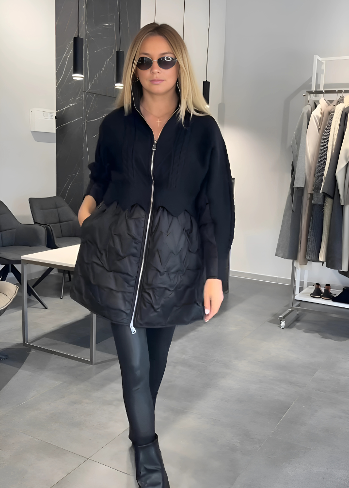 Ella's -  Coat with Knitted Top