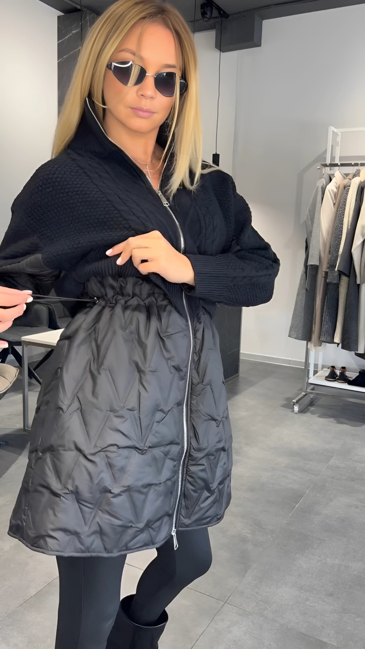 Ella's -  Coat with Knitted Top