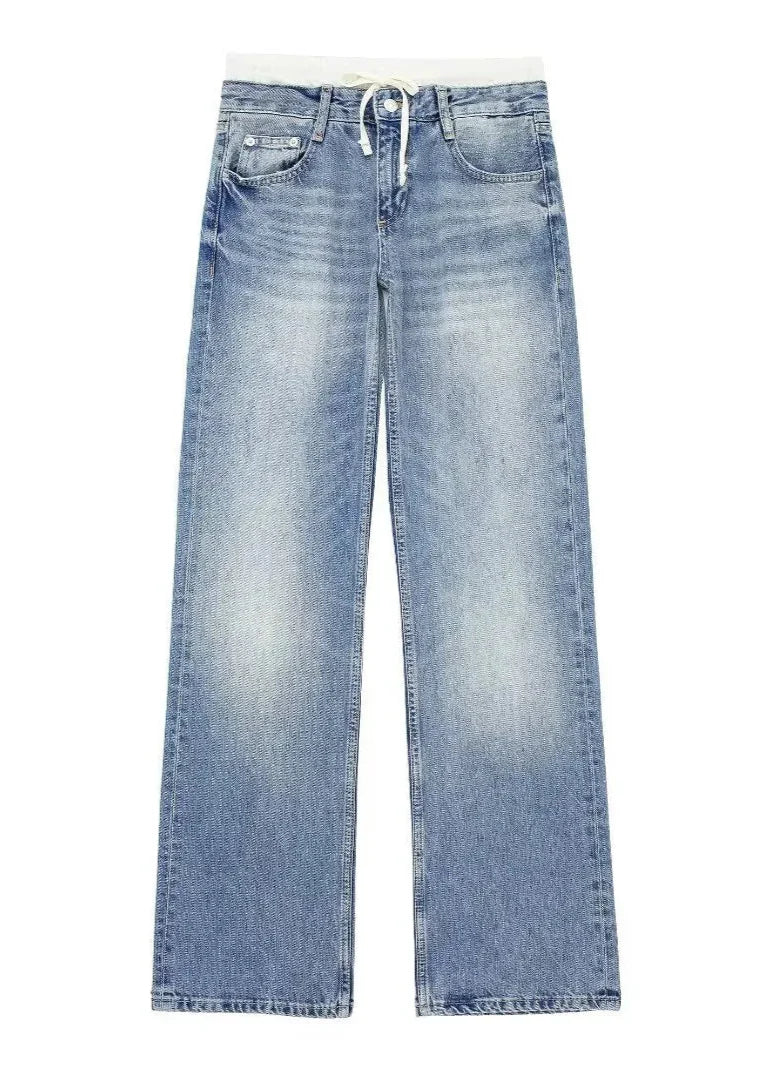 Lexi - Straight White Boxer Jeans